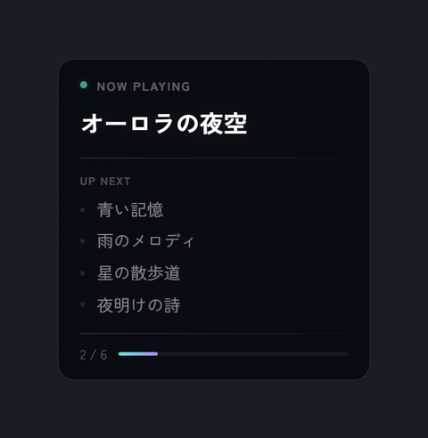 Frosted Glass テーマのプレビュー